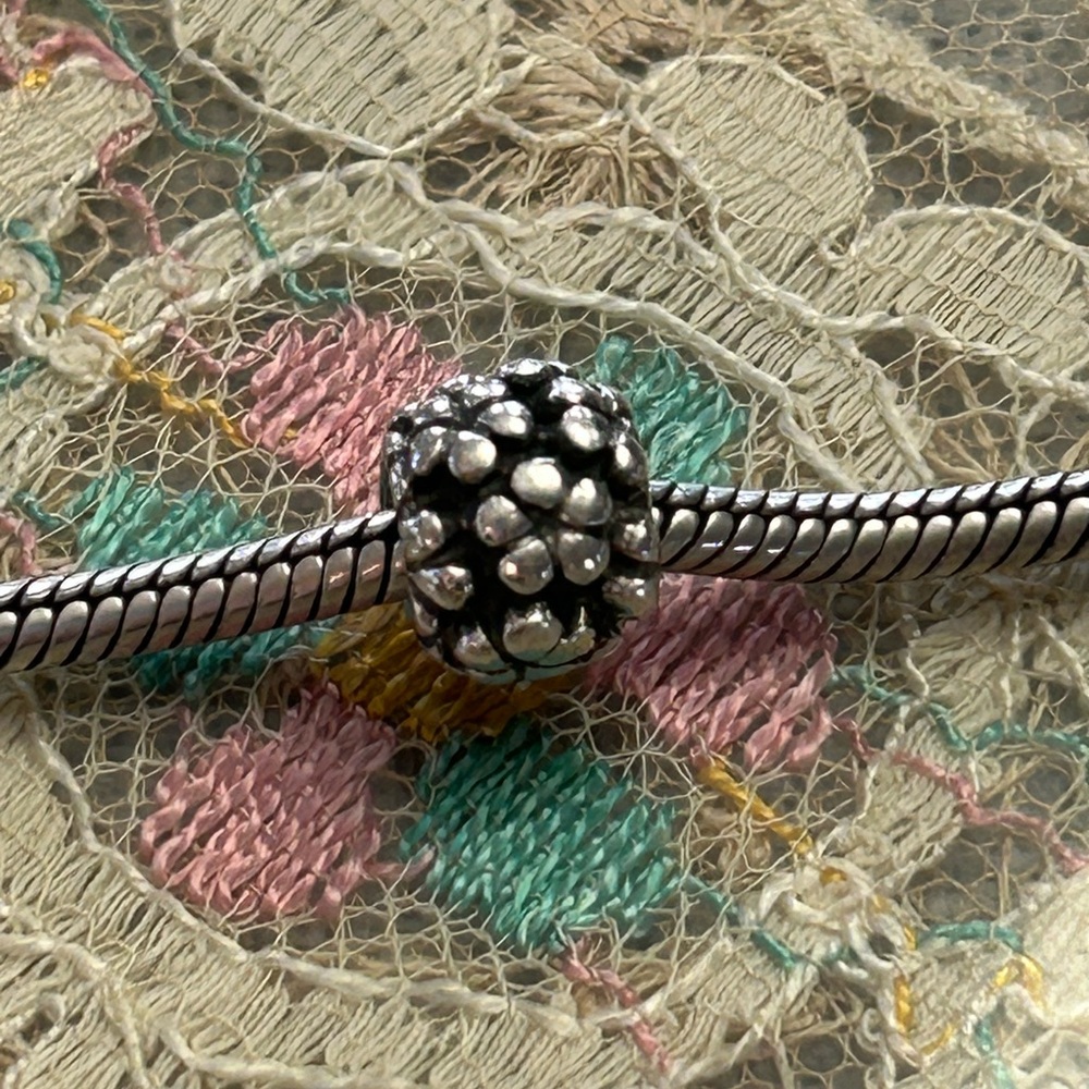 Pandora retired flower power sterling silver charm ALE 925